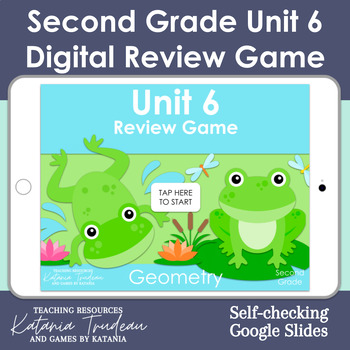 Preview of Second Grade Math Unit 6 Digital Review Game