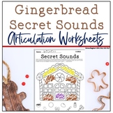 Gingerbread Articulation No-Prep Worksheets Secret Sounds