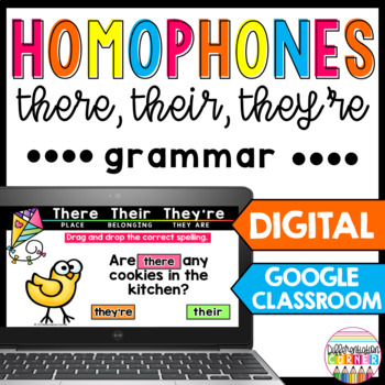 Preview of Homophones There, Their, They're with Google Classroom Multiple Meaning Words