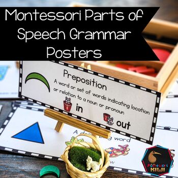 Preview of Montessori Grammar Parts of Speech Posters
