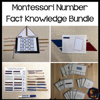 Preview of Montessori number fact knowledge bundle