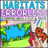 Errorless Learning Mats & Cut & Glue Practice. Animals & t