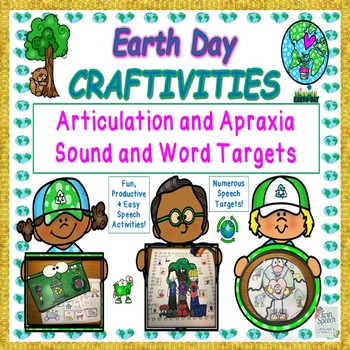 Preview of Earth Day Speech Therapy Craftivity For Apraxia & Articulation