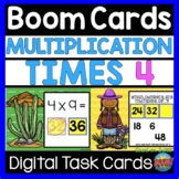 Digital Math BOOM CARDS Multiplication Facts Times 4