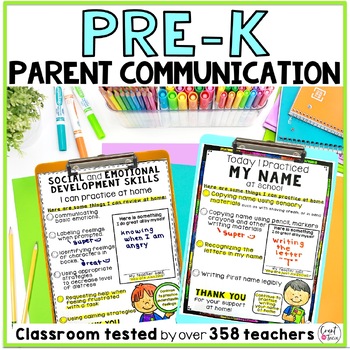 Preview of Parent Communication for PreK and PreSchool Editable
