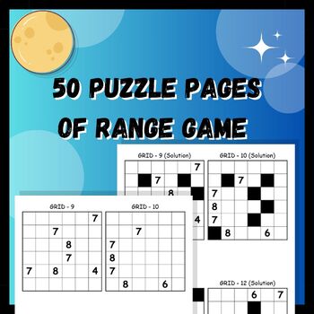 Preview of 50 pages of range puzzle with solutions for teens & adults