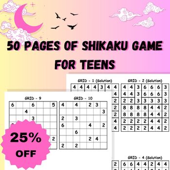 Preview of 50 pages of shikaku game for teens