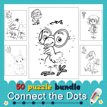 Preview of 50 puzzle bundle Connect The Dots