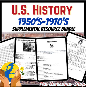 Preview of 50's, 60's & 70's Supplemental Resources for American History