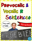 Prevocalic and Vocalic /r/ Sentences