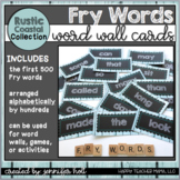 500 Fry Words-Word Wall Cards (Rustic Coastal)