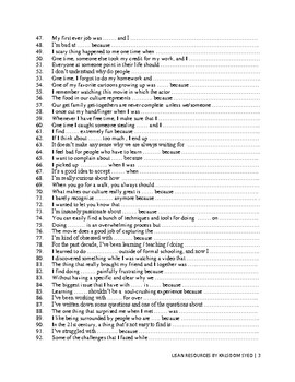 500 Unfinished Sentences for ESL/EFL Lessons - eBook by | TPT