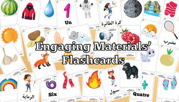 500 X 2 English Flashcards Set 1 (1000 flash cards with words and no words)