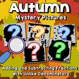 Fall Adding And Subtracting Fractions Coloring Activity, U