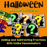 Halloween Adding And Subtracting Fractions With Unlike Den