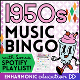 50s Music Bingo Game - 50s Day Activity, 50th Day of Schoo