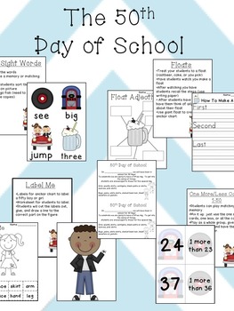 Preview of 50th Day of School-Fifties Theme