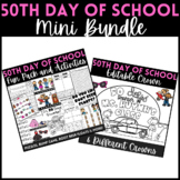 50th Day of School Math, Literacy Activity and Crown Bundle