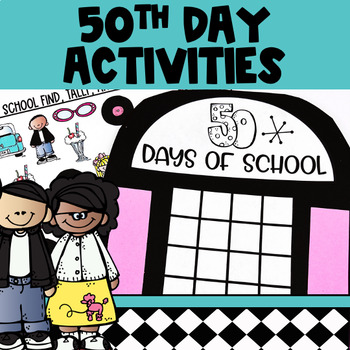 Preview of 50th Day of School Math and Literacy Activities