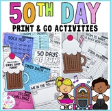 50th Day of School Print & Go Activities