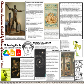Preview of 51 Illustrated Greek & Roman Mythology Reading Cards: Myth Passages