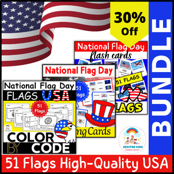 Preview of 51 Images USA Flags - National Flag Day BUNDLE | Independence Day PACK