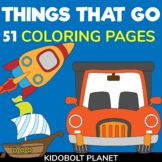 51 THINGS THAT GO Coloring Pages