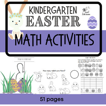 Preview of 51 pages of Easter Math Activities for Kindergarten