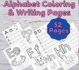 52 Alphabet Coloring & Writing Pages activity pages for ki