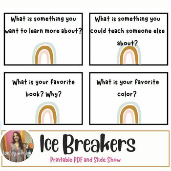 Preview of 52 Back to School Ice Breaker Questions