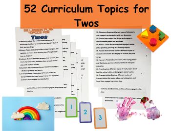 Preview of 52 Curriculum Topics for Twos