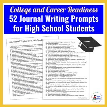 interesting writing prompts for high school students