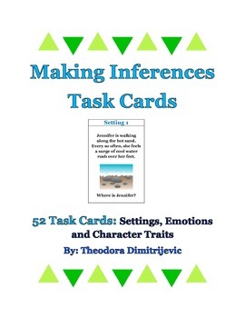 Preview of 52 Making Inferences Grade 5 Task Cards CCSS RL.5.1 & RI.5.1 *With Answer Key