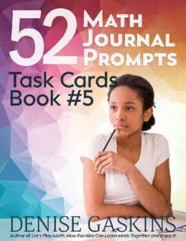 Preview of 52 Math Journal Prompts: Task Cards Book #5