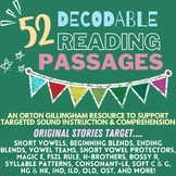 52 Orton Gillingham Decodable Reading Passages to Support 