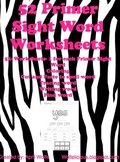 52 Primer Dolch Sight Word Worksheets