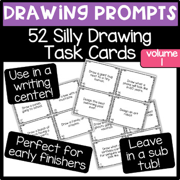 Silly Drawing Prompts Printable | No Prep Brain Breaks | Drawing Games