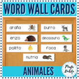 52 Spanish Classroom Posters | Animal in Spanish Word Wall Cards