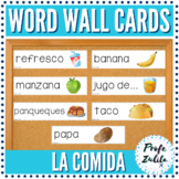52 Spanish Classroom Posters | Food Vocabulary Word Wall Cards