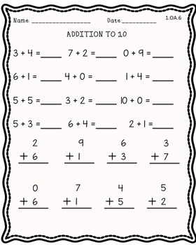 52 pages!!! COMMON CORE:1.OA.6 FIRST GRADE - ADD and SUBTRACT WITHIN 20