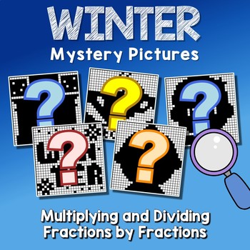 Preview of Fun Winter Multiplication And Division Of Fractions Activity Coloring Pages