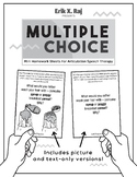 Multiple Choice Mini Homework Sheets for Articulation Spee