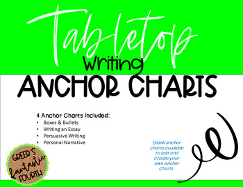 Preview of 53 Tabletop Anchor Charts Reading & Writing
