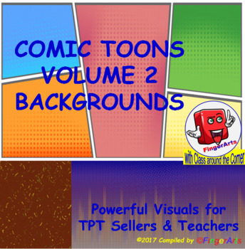 Preview of 530 Plus BACKGROUNDS BY COMIC TOONS VOLUME 2 for TPT Sellers/Creators/Teachers