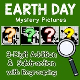 Earth Day 3-Digit Addition and Subtraction with Regrouping