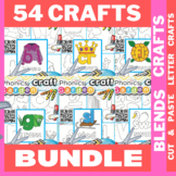 54 BLENDS Letter Craft BUNDLE | Cut & Paste | Phonics Garden