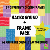 54 Background + Frame Bundle! Great for TPT Materials! All
