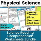 54 Physical Science Reading Comprehension & worksheets - F
