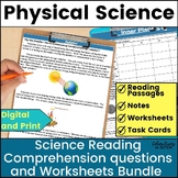 Physical Science Curriculum Science Reading Comprehension 