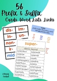 54 Prefix & Suffix Patterns  |  Cards and Word Lists |  Co